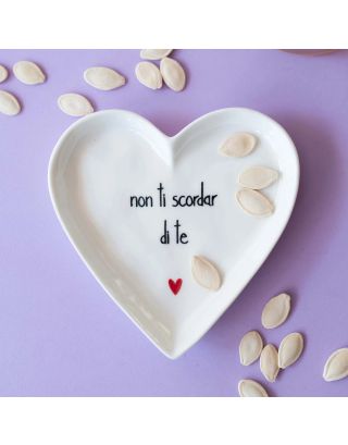 SET 2 PIATTI CUORE 12 CM NON TI SCORDAR DI TE